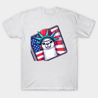 A Whimsical Tribute to American Culture in Cartoon Style T-Shirt